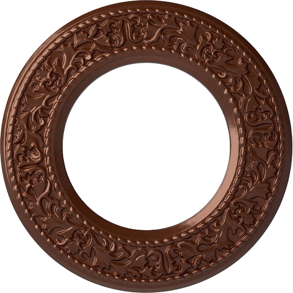 Ekena Millwork Blackthorn Ceiling Medallion (Canopies up to 7 1/2"), 13 3/8"OD x 7 1/2"ID x 3/4"P, Copper Penny CM13BLCPS - main